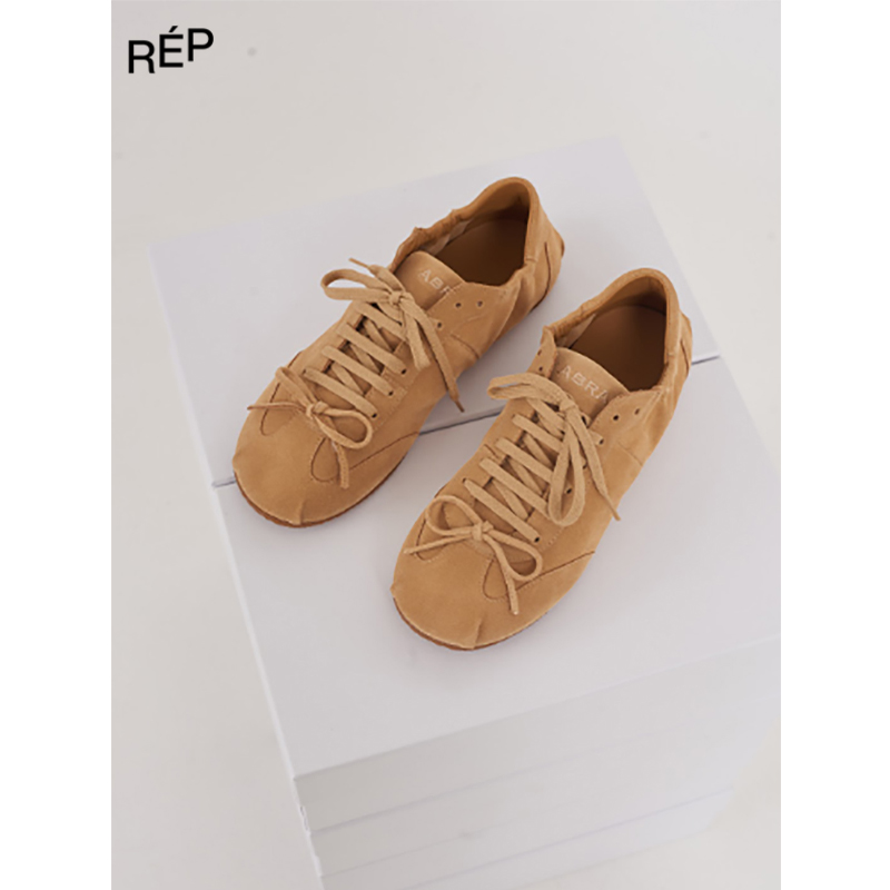 REP-ABRA设计师品牌驼色蝴蝶结芭蕾舞鞋 25SS女装买手店