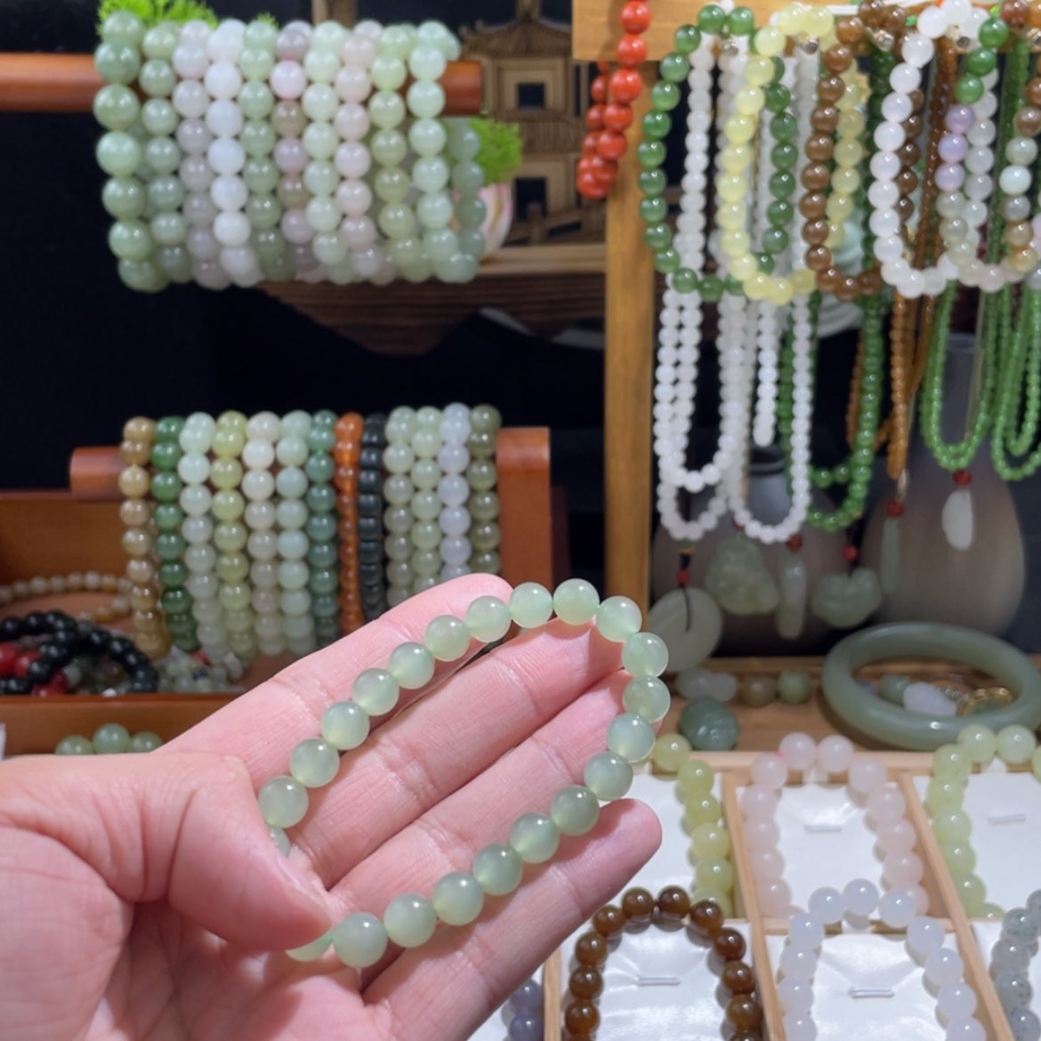 【闪购商品】和田玉手串未镶嵌y*