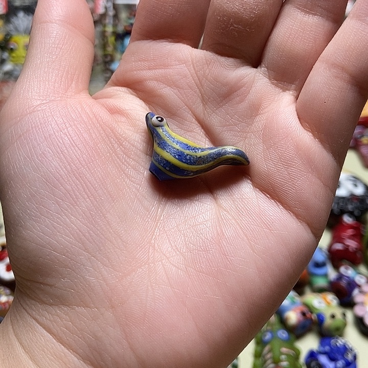 琉璃颈饰小鸟配件048