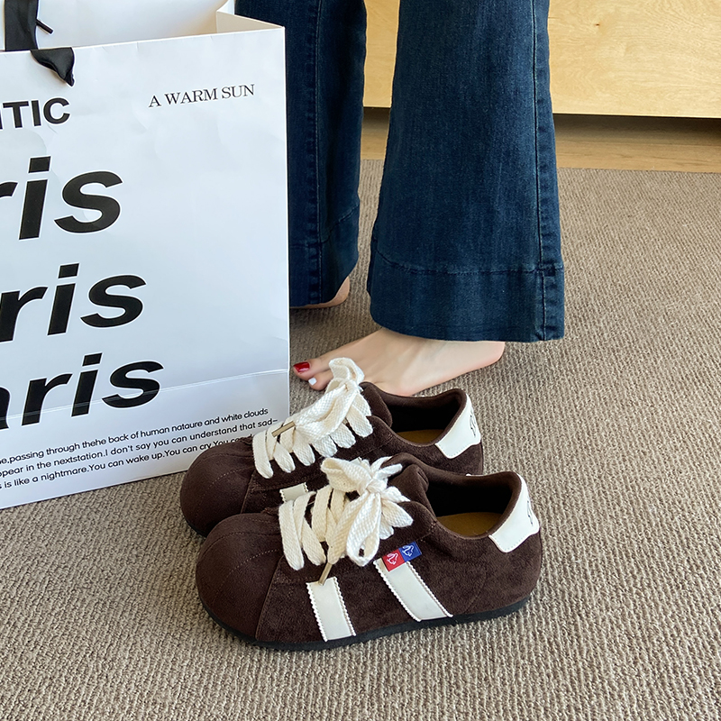 复古板鞋女2025秋季新款厚底休闲运动鞋ins潮跑步女鞋时尚