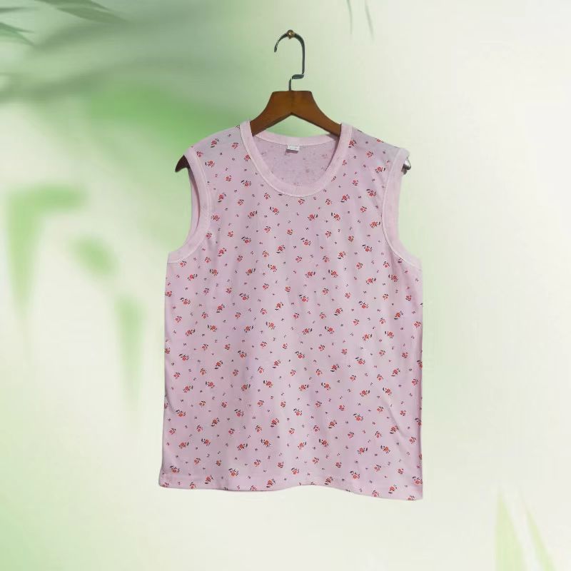 薄款单条单件女睡衣中老年妈妈家居服夏季老人印花家居服