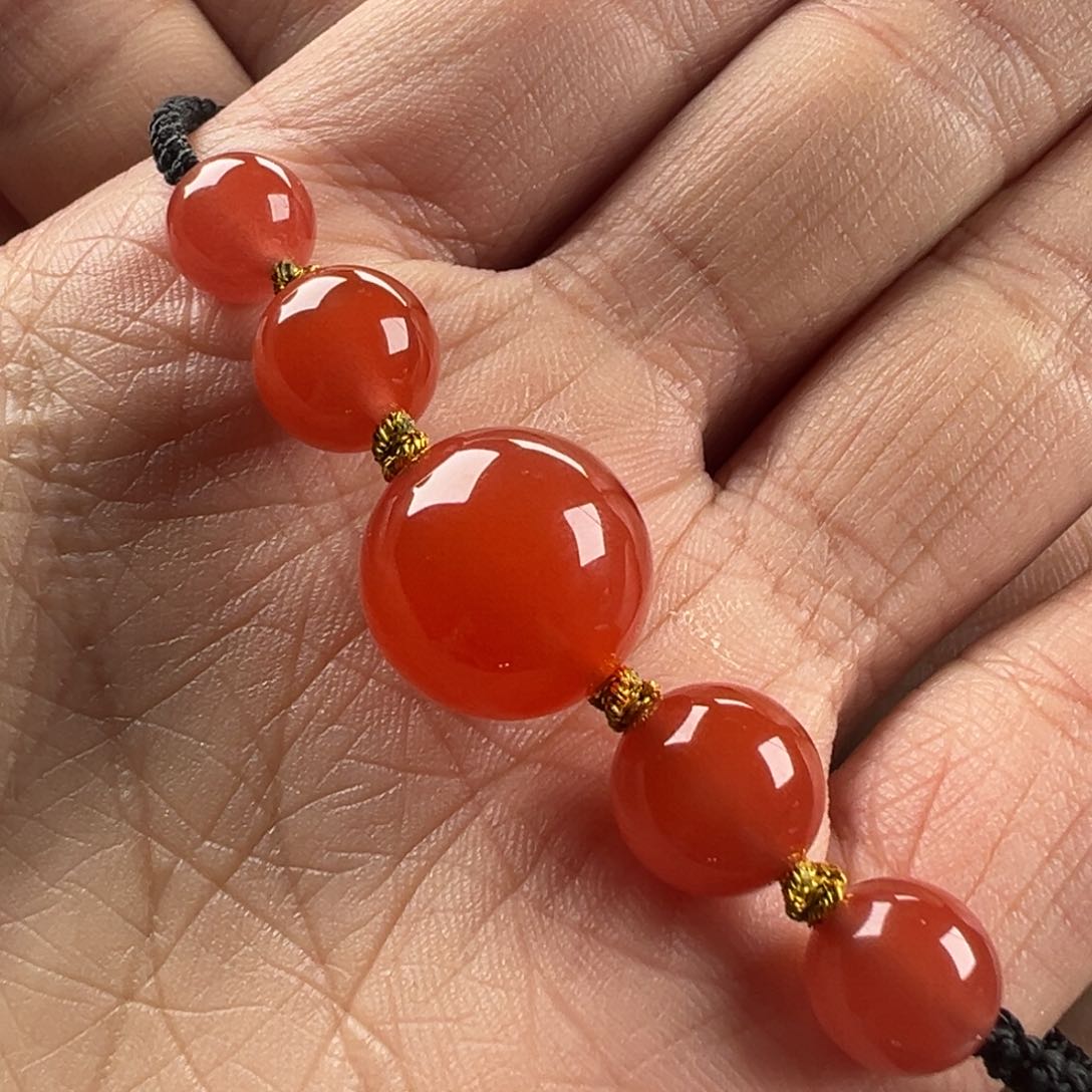 南红玛瑙手链未镶嵌