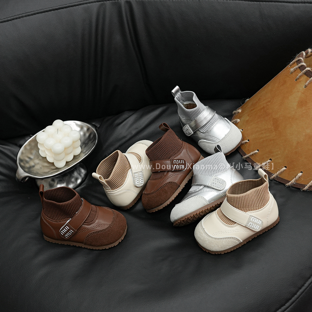 秋季婴女童公主极简风小皮靴中国风学步单鞋防滑公主鞋女宝宝袜靴