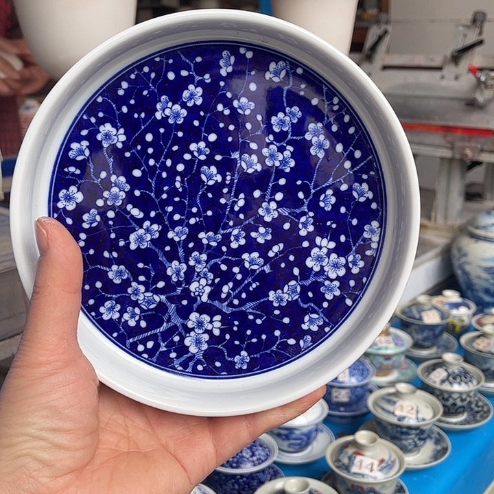 青花釉下彩大壶承