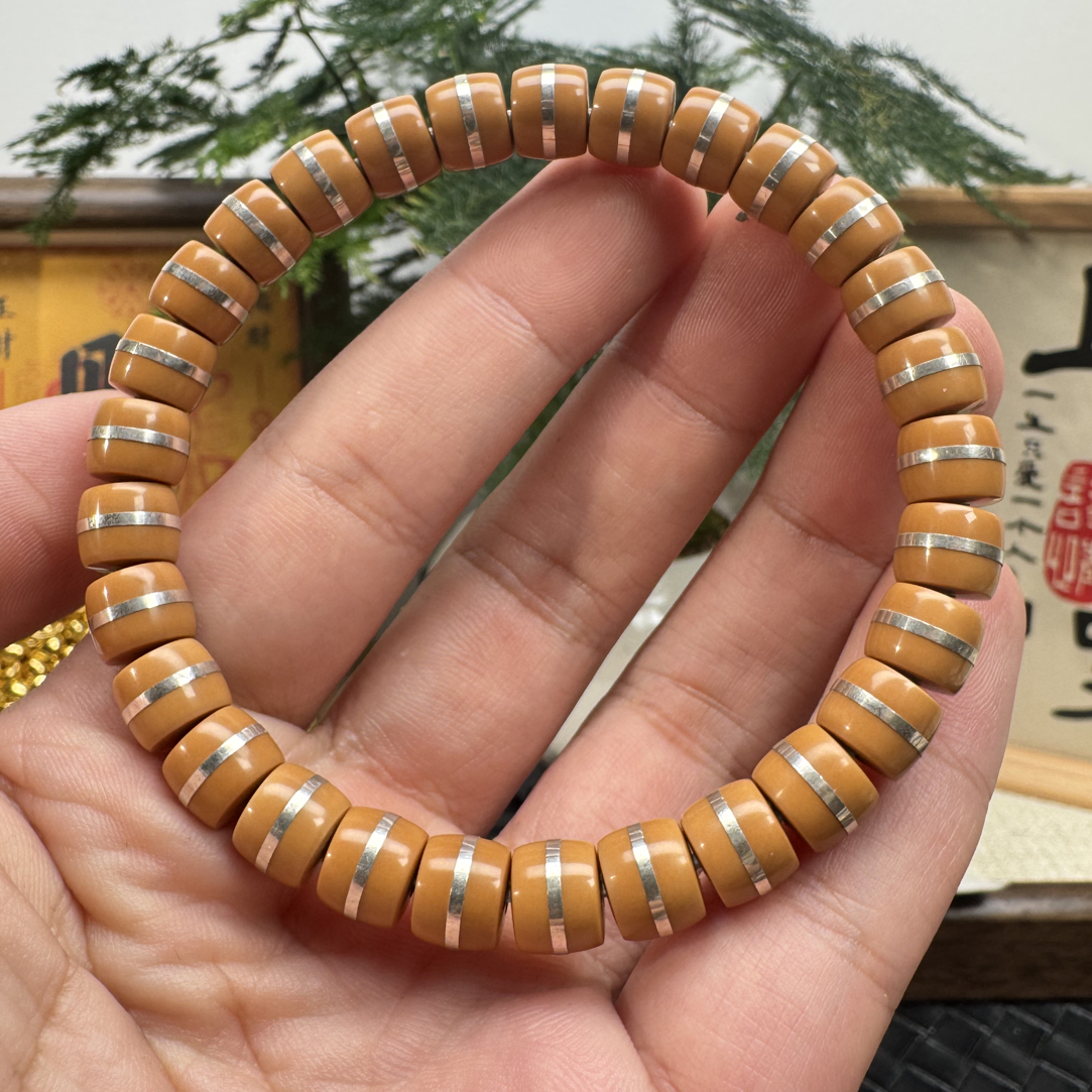 【核尖·银腰带单圈手串】8.5mm 全品全无白 毕业级别