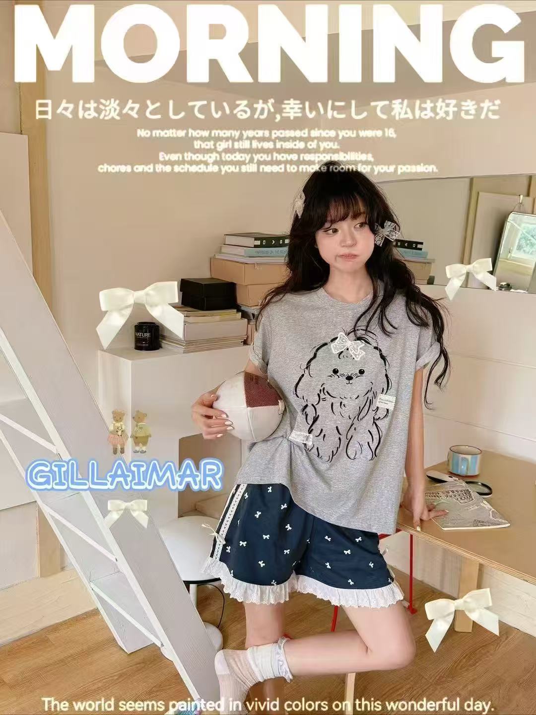 卡通短袖短裤狗狗