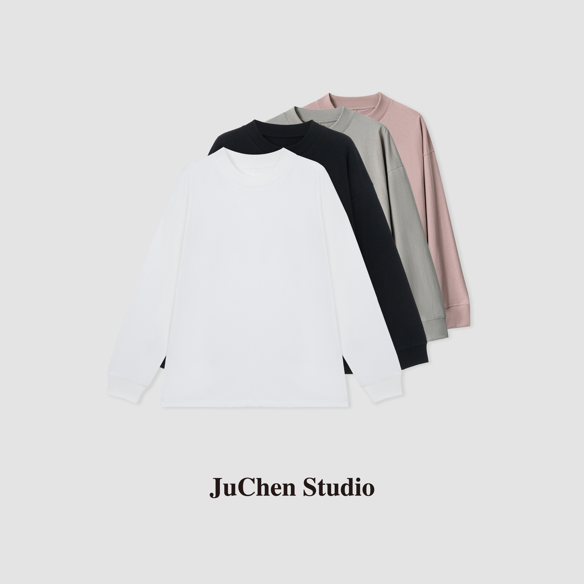 R0W风有机棉万金油基础纯色百搭亲肤叠搭打底长袖T恤 FW22-69-131