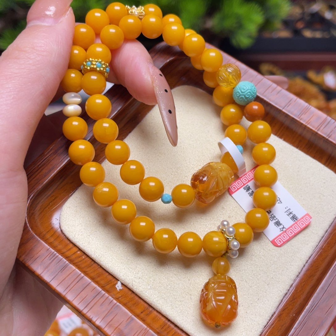 蜜蜡手链未镶嵌手串