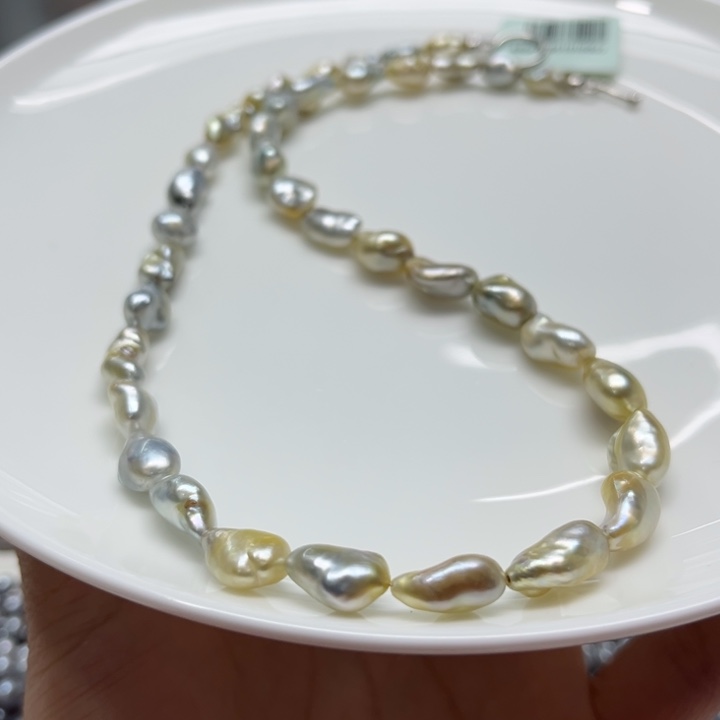 海水珍珠项链银S925镶嵌