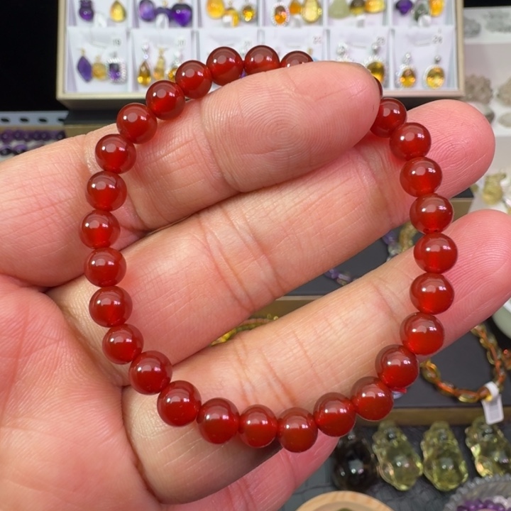 玛瑙/玉髓手串未镶嵌单圈