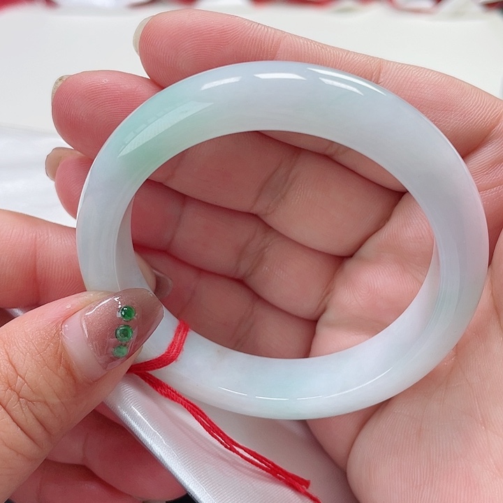 翡翠手镯未镶嵌缅甸翡翠手镯54圈