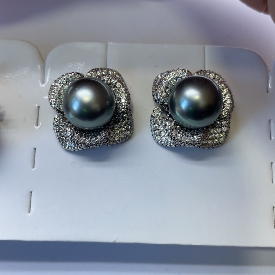 海水珍珠耳饰未镶嵌