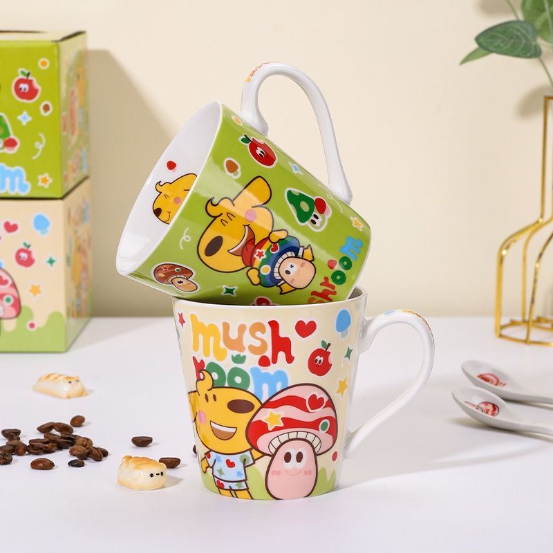 2个装陶瓷杯子陶瓷釉下彩