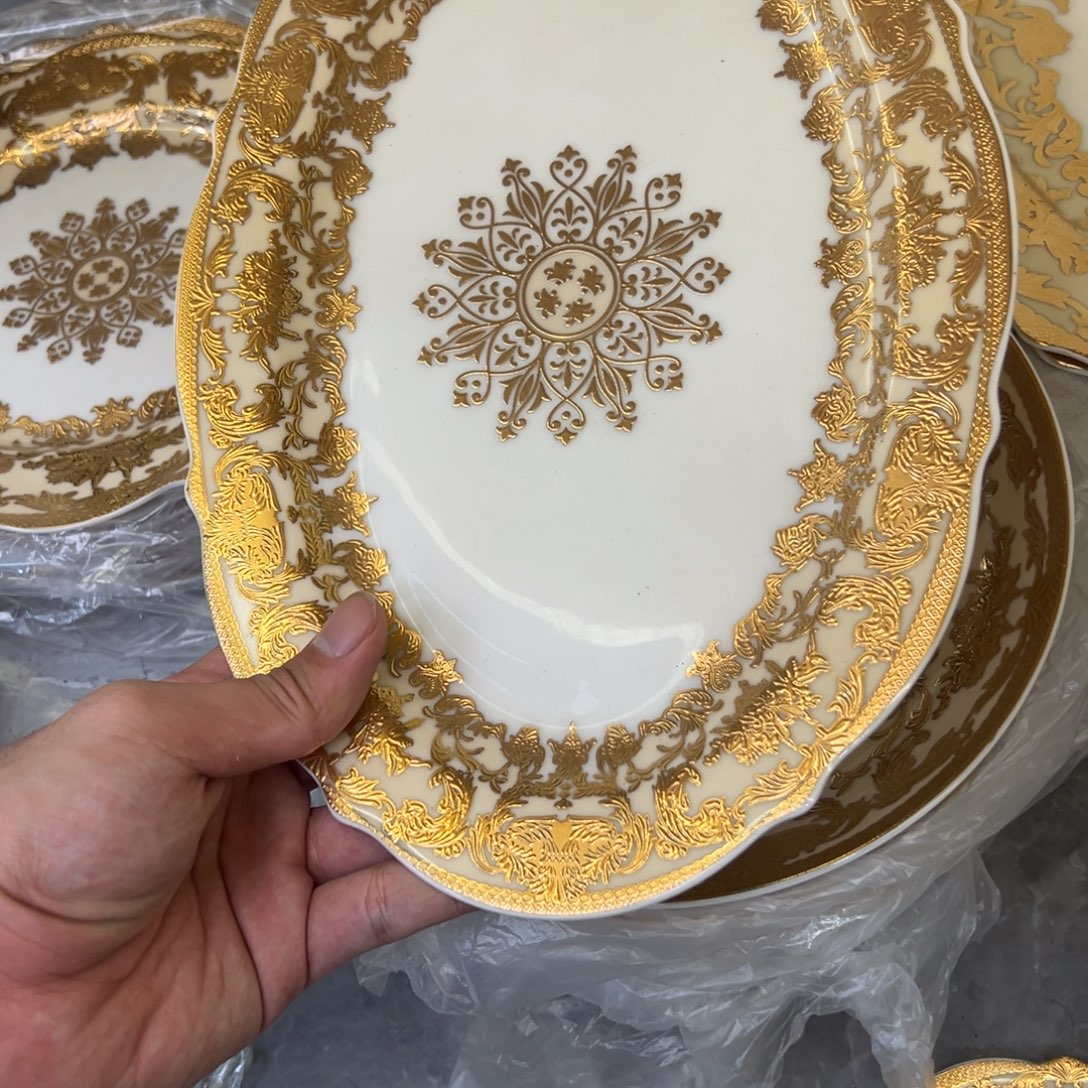 瓷片12寸鱼盘一个一单