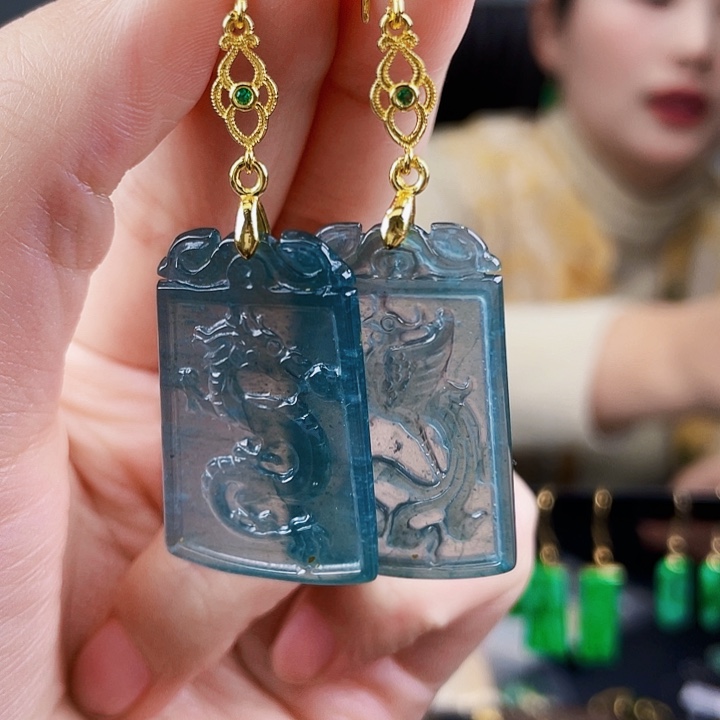 翡翠耳饰未镶嵌饰品