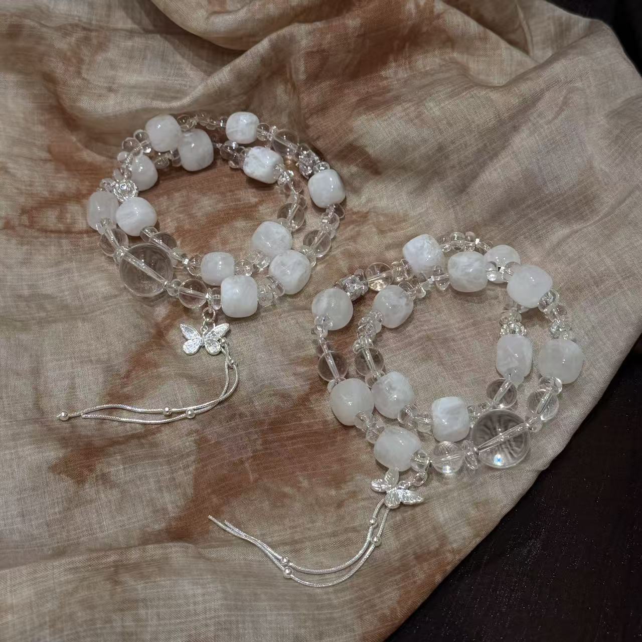 雪花幽灵白水晶随型手串手链 多样性发其一ZQ109