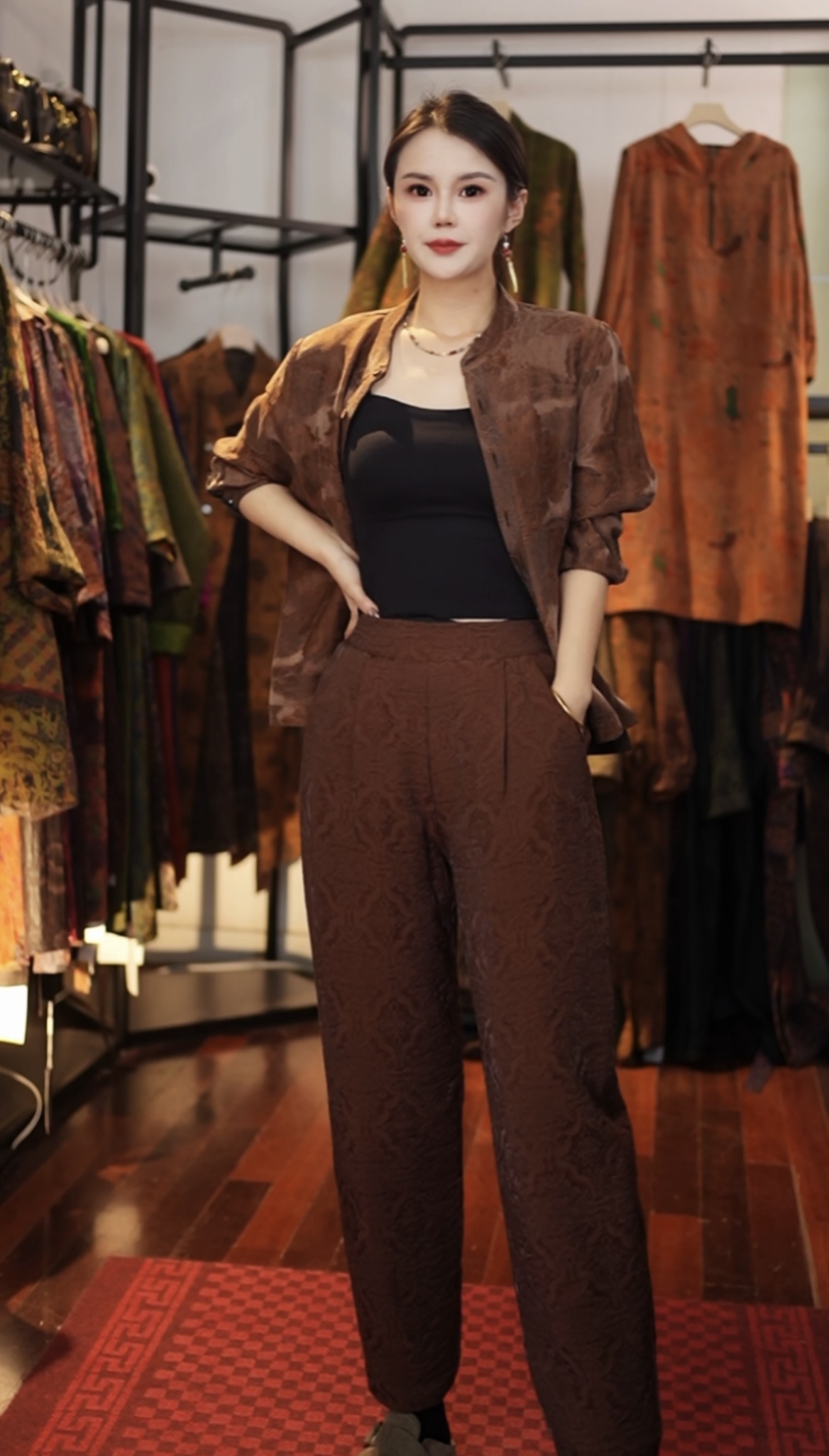 【云棠裤】女士复古休闲气质新中式时尚裤三色云棠裤