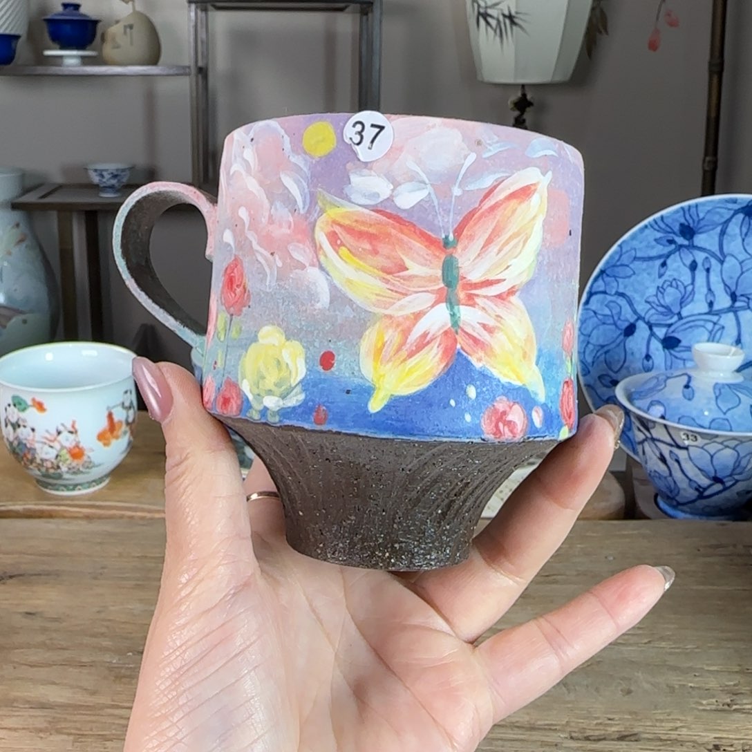 杯景德镇陶瓷柴烧多人