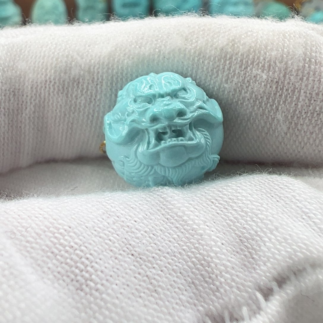 绿松石未镶嵌龙珠12.9mm