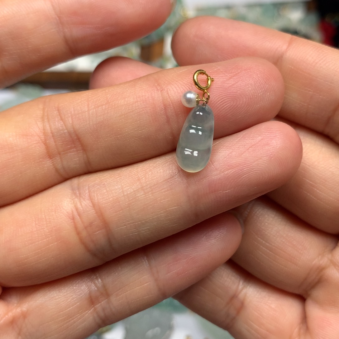 【闪购商品】翡翠18K金镶嵌吊坠(不含链)