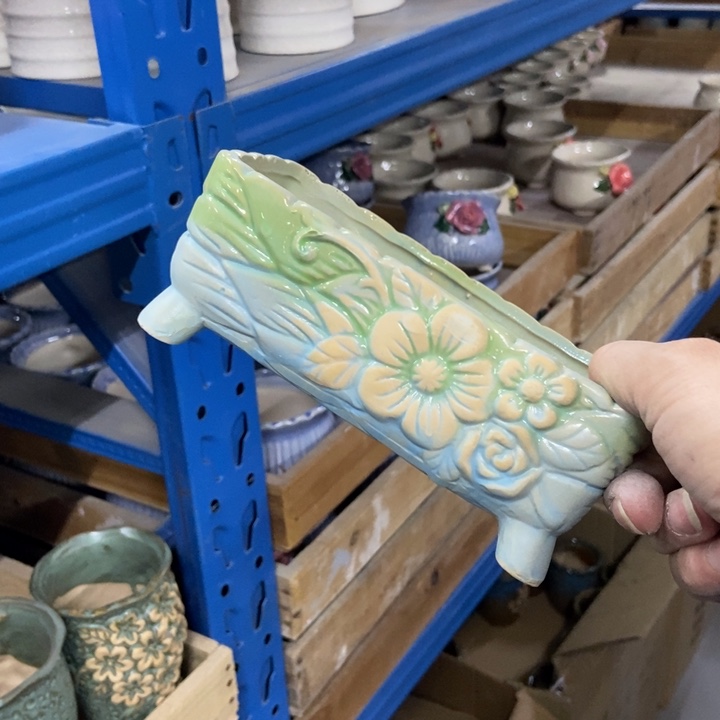 陶瓷花盆单场满9.9发16*7.5*6