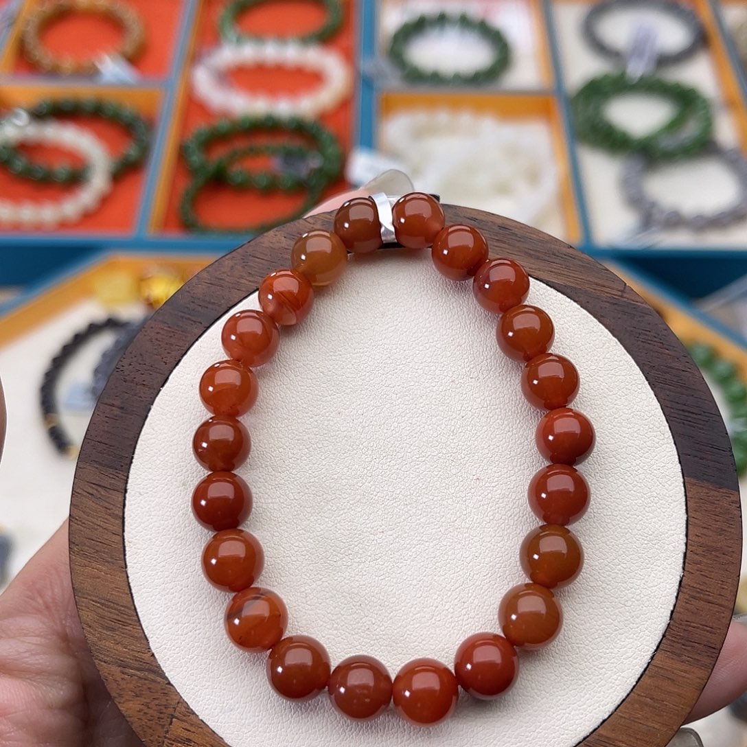 南红玛瑙未镶嵌手串Z4卡8