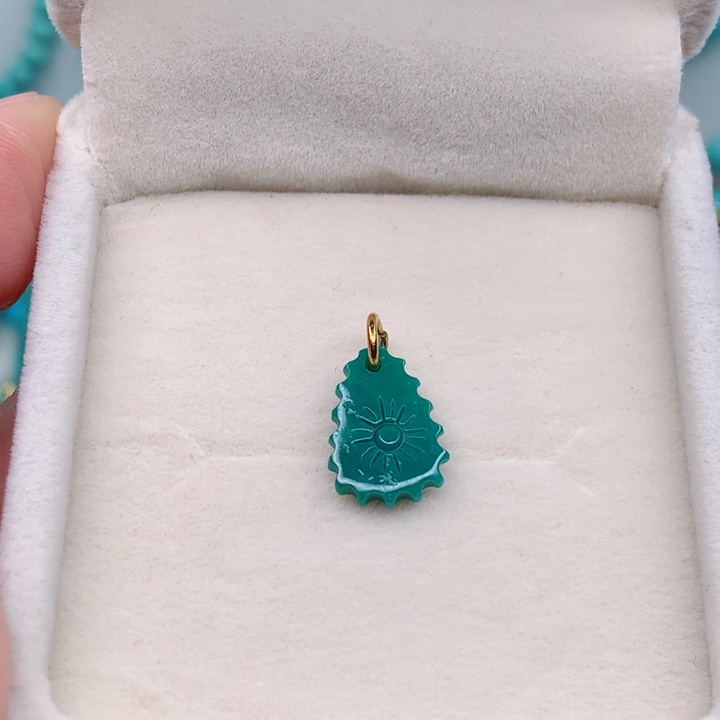 绿松石未镶嵌侧挂