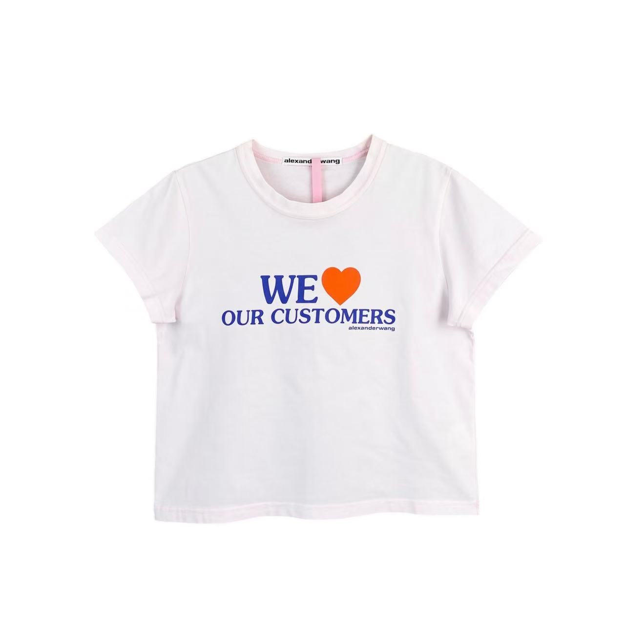 95新 Alexander McQueen/亚历山大·麦昆  pp920 大王 棉Logo短袖S
