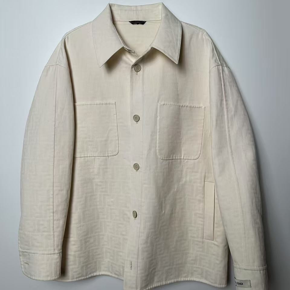 99新 FENDI/芬迪 暗纹双f 满印夹克/50码