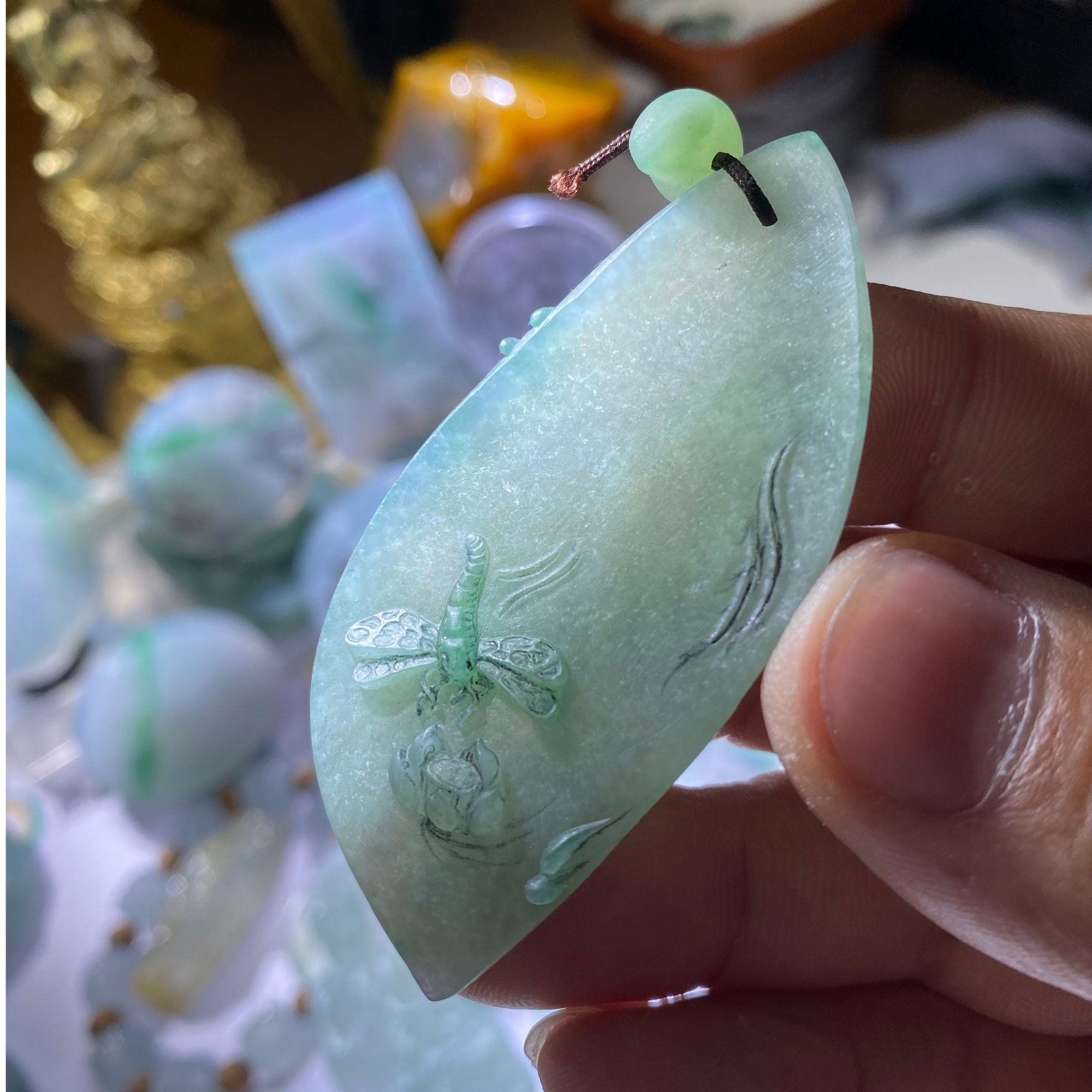 （定制）一直在然A货翡翠荷花