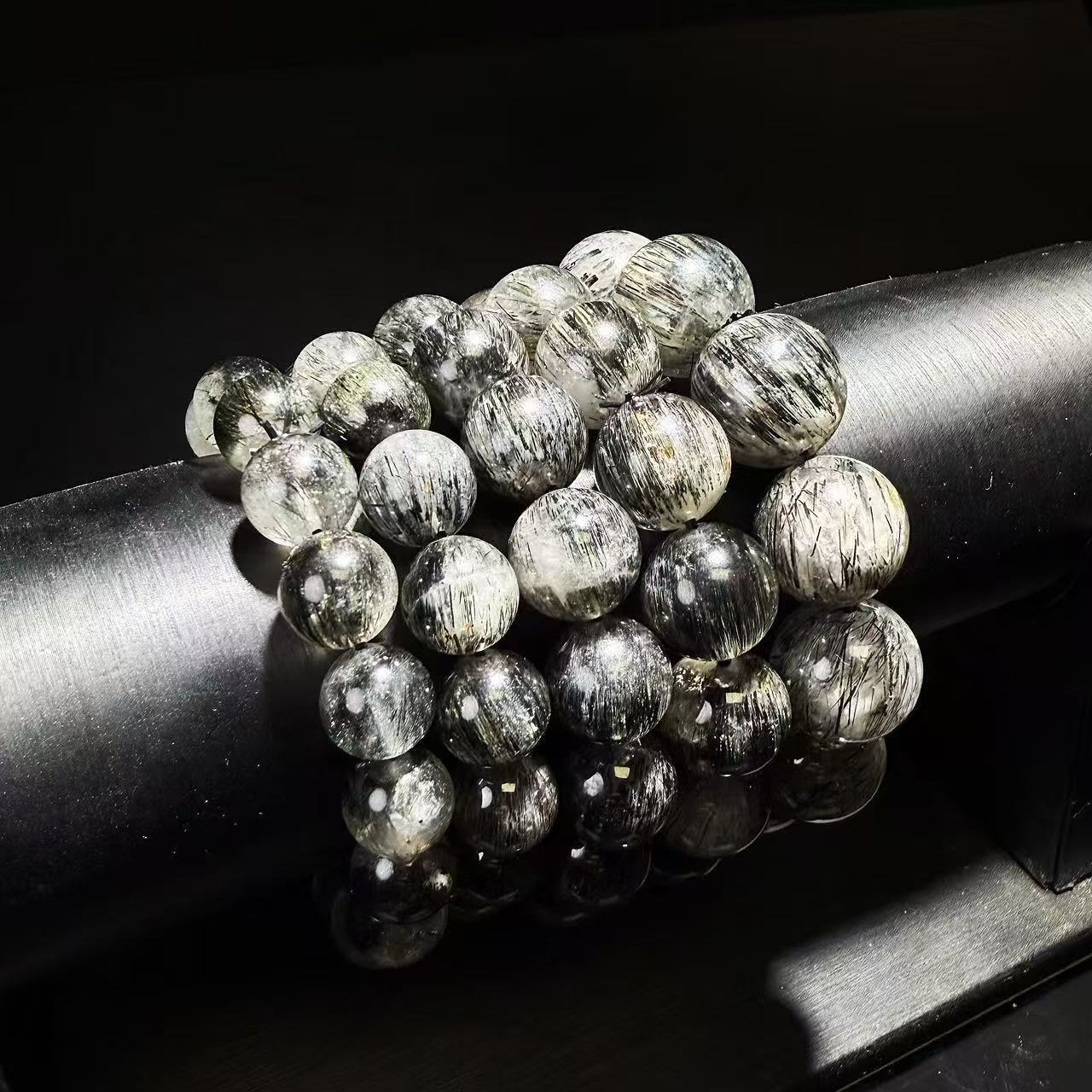 【皇后甄选】Q299 暗黑墨渊/黑发手串 多样性发其一