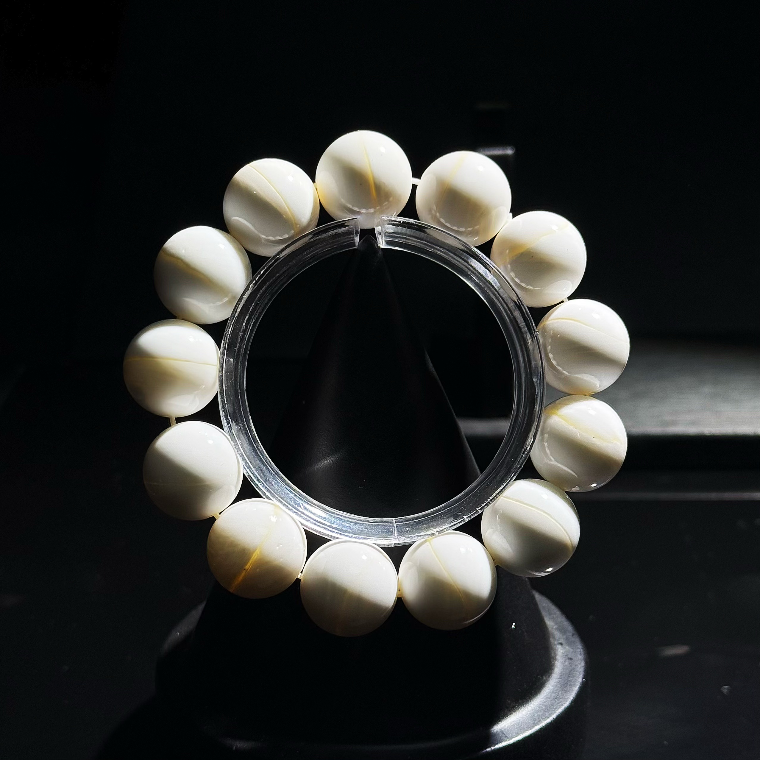 合金手链 【皇后甄选】帅胖13号圆珠大尺寸单圈手串