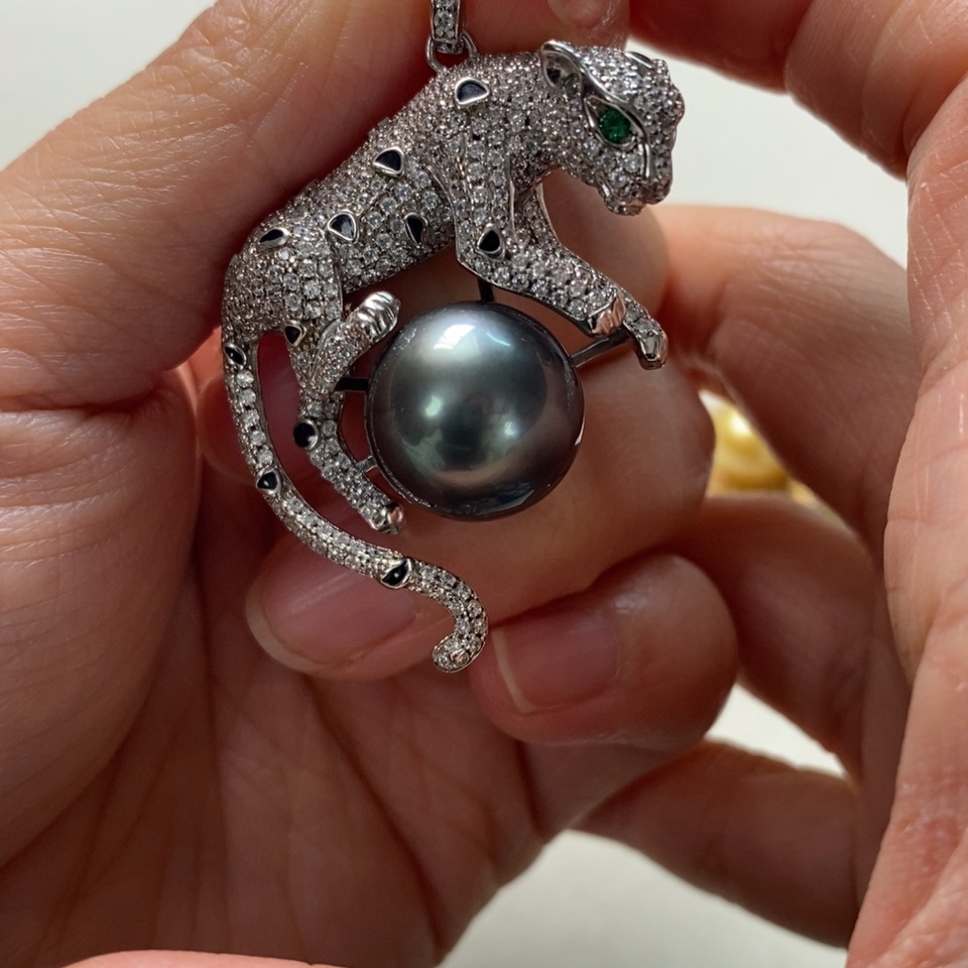 海水珍珠颈饰银S925镶嵌