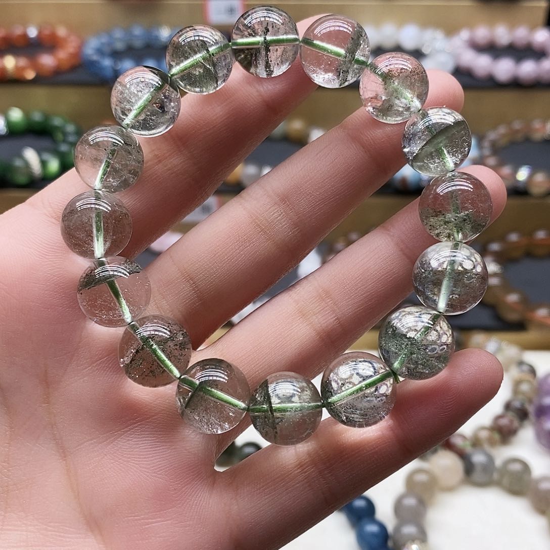 水晶手链未镶嵌海**饱绿幽灵