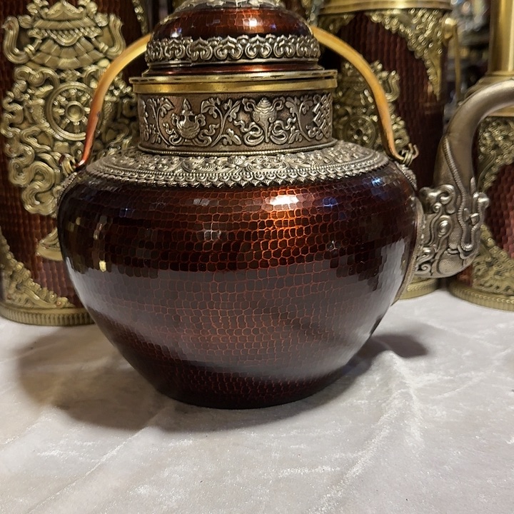 钢化玻璃纯铜藏式茶壶家用