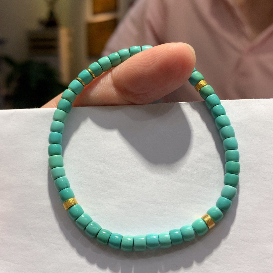 绿松石18K金镶嵌单圈