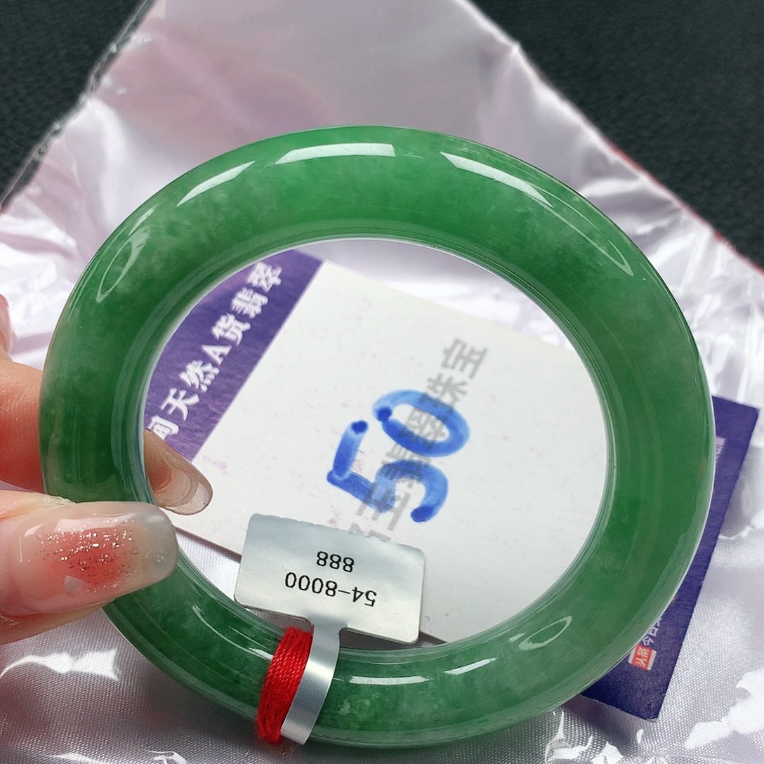 翡翠手镯未镶嵌缅甸天然a货翡翠54