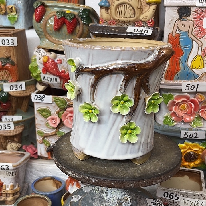 粗陶材质多肉花盆