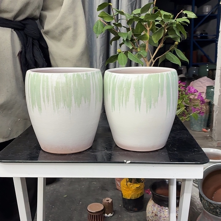 18×21 -粗陶花盆有孔-买买买