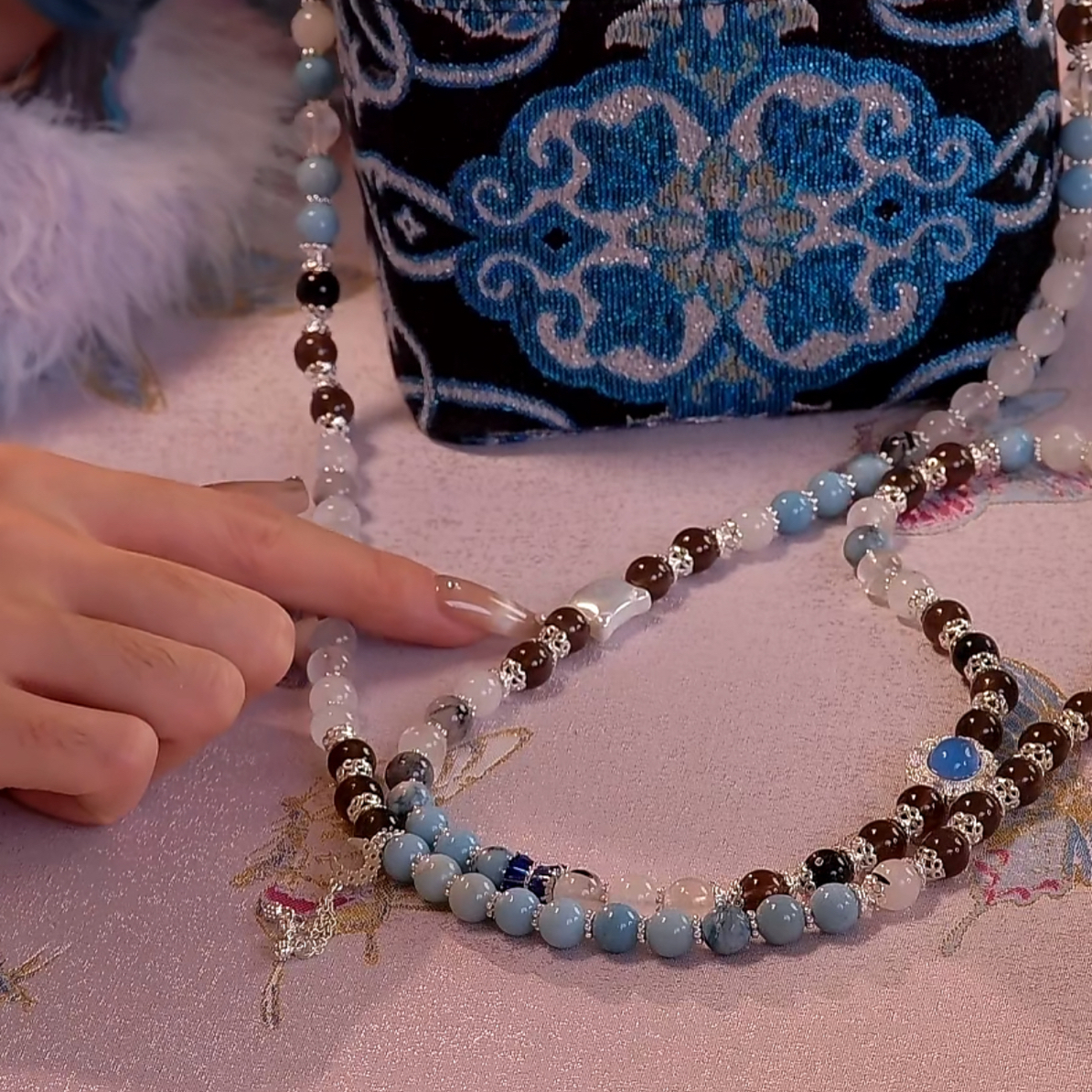 如馨手作 金色多宝珍珠包挂包链