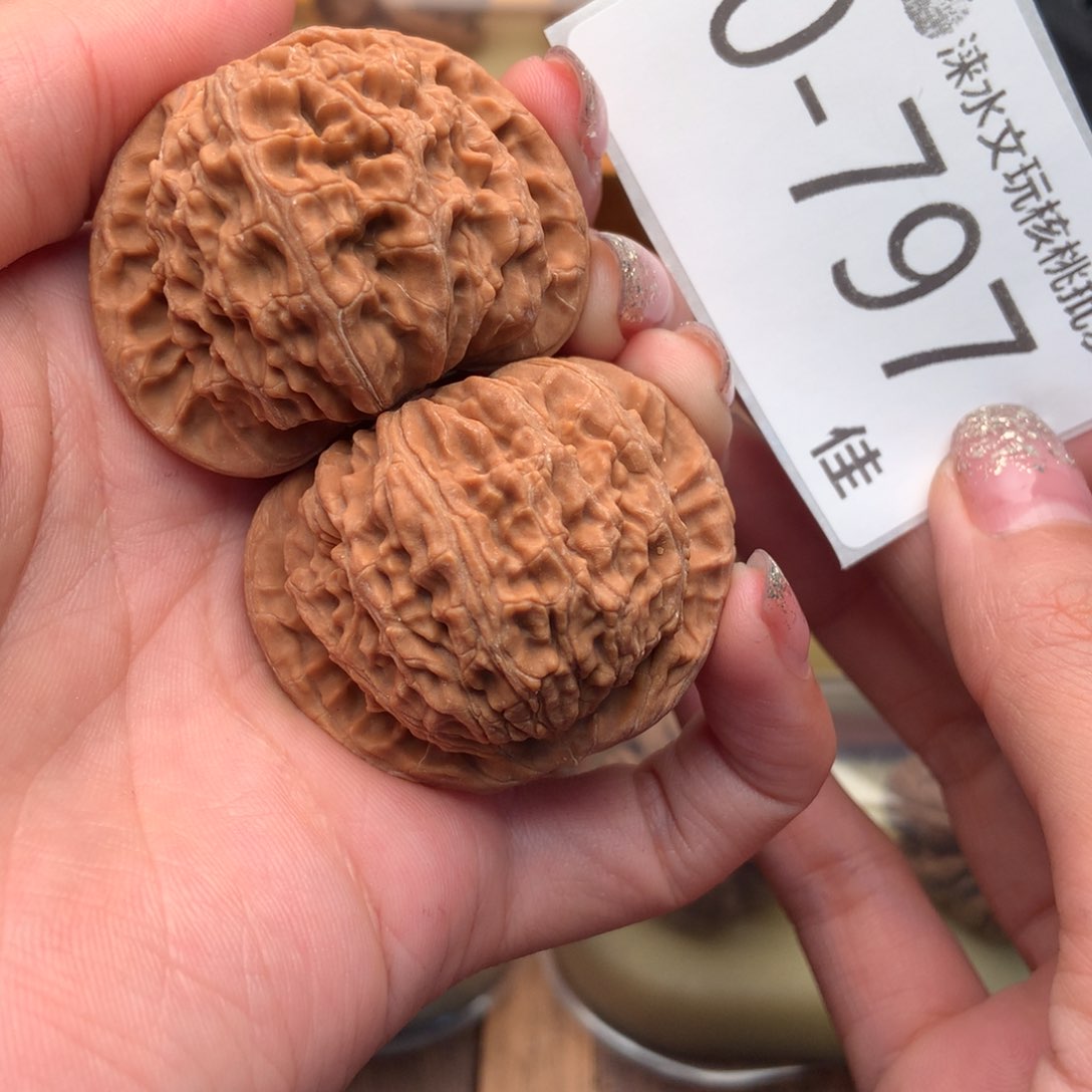 文玩核桃把件44闷白