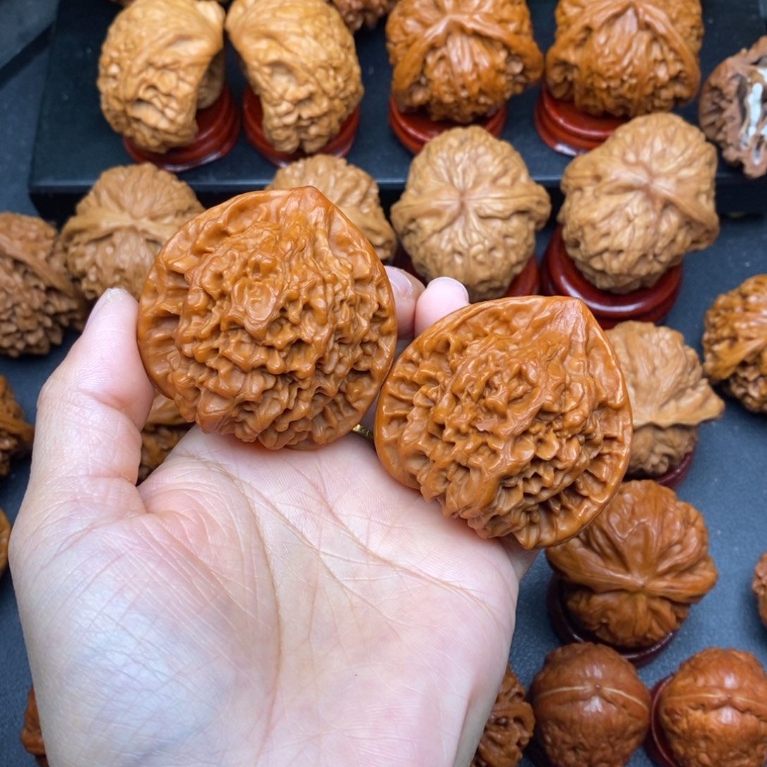 勇***炸文玩核桃把件官帽