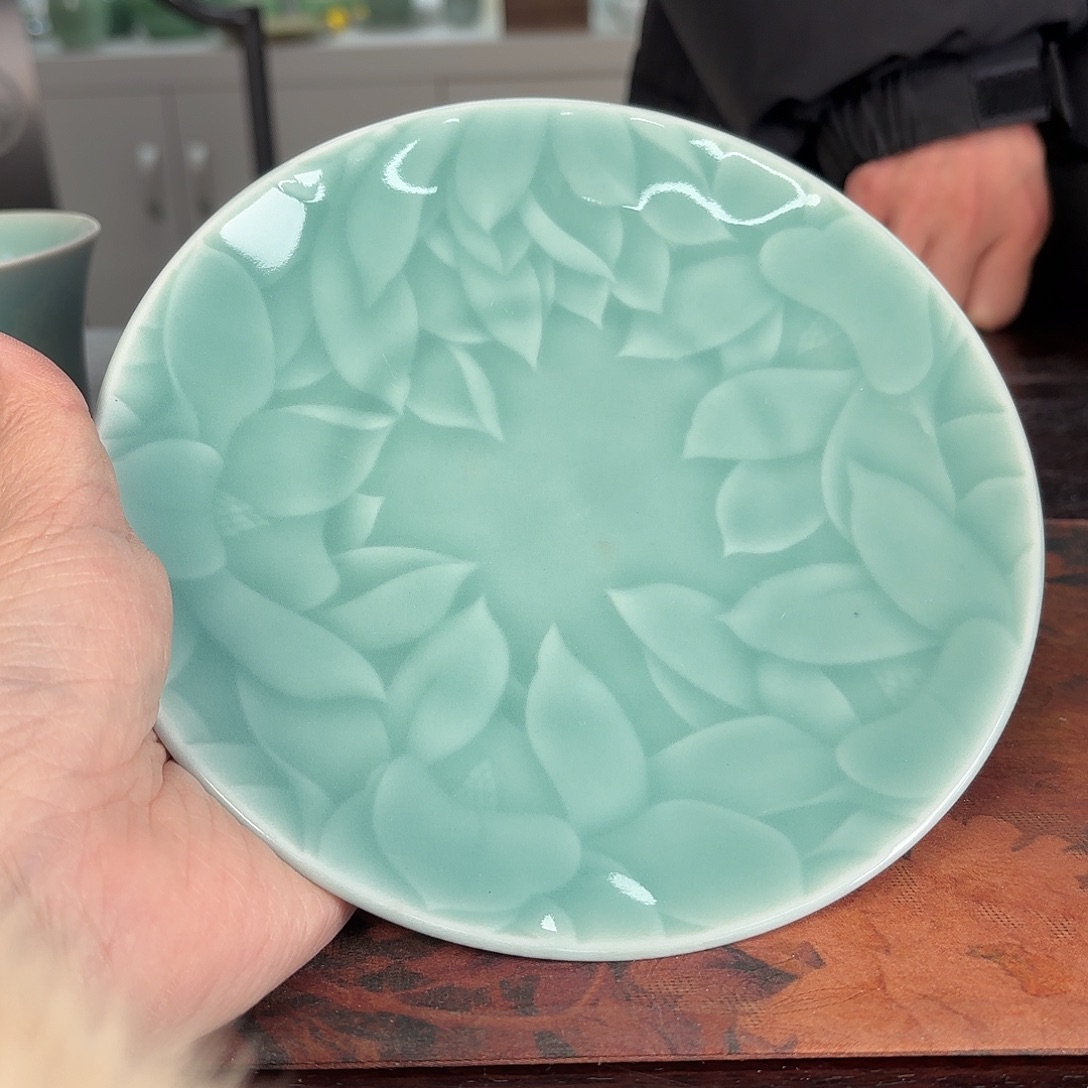 龙泉云间青瓷小米茶器