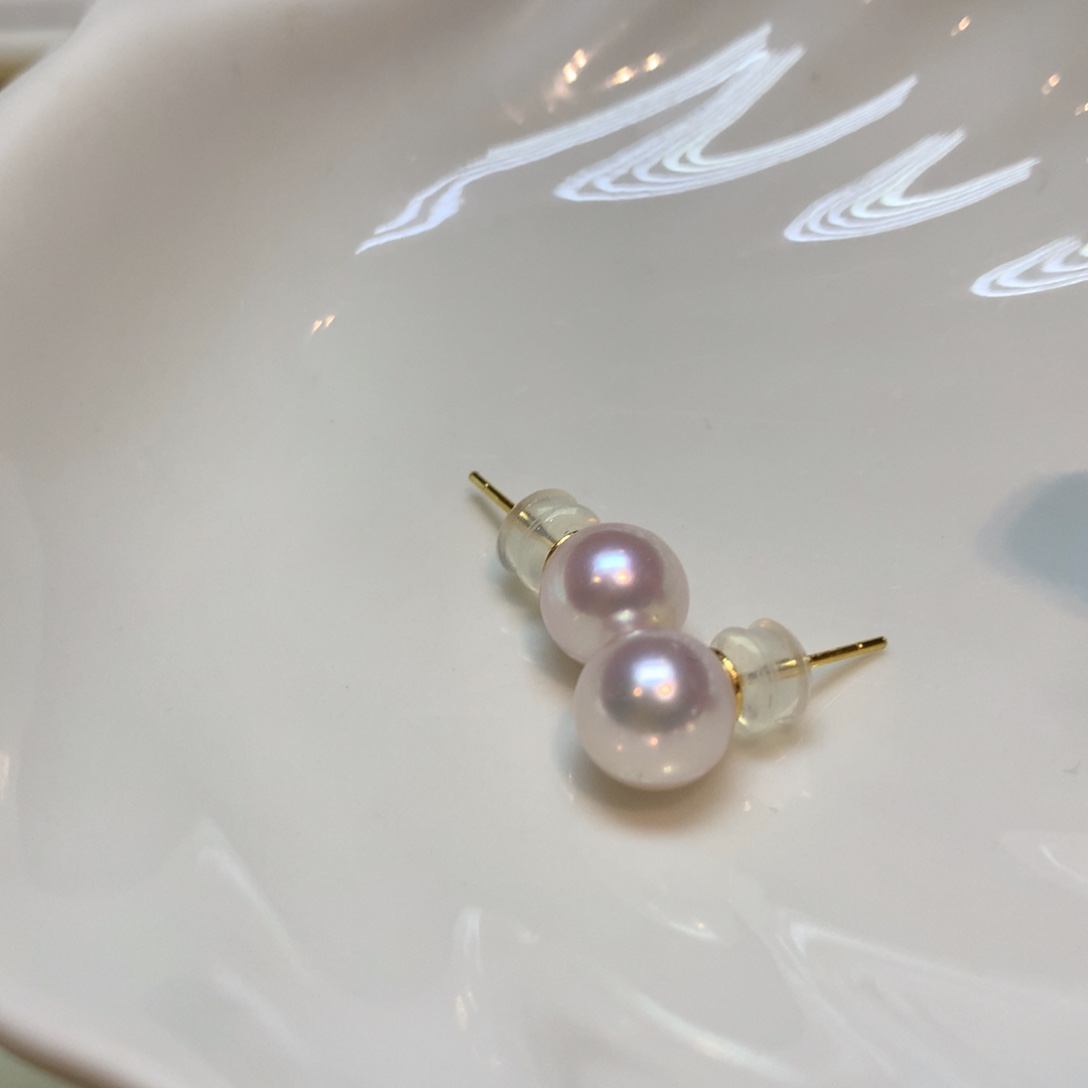 海水珍珠耳饰银S925镶嵌