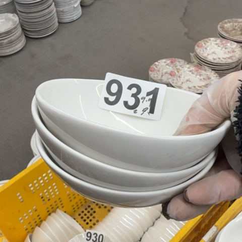 泥塑磁州窑鸡蛋碗3只微瑕品