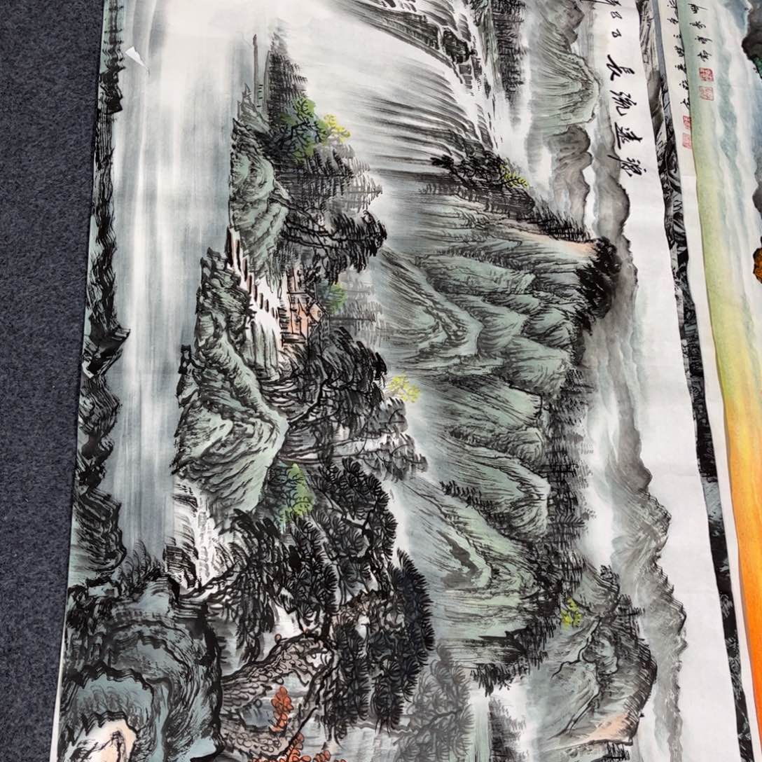 国画山水作品手绘