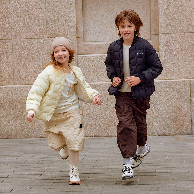 【达人主链接】童装罗纹领轻薄羽绒服内恤TC5330123A