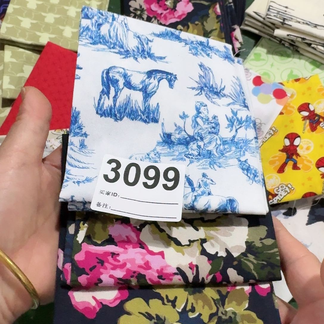 花*3片一组45 X50厘米一片品牌纯棉平布
