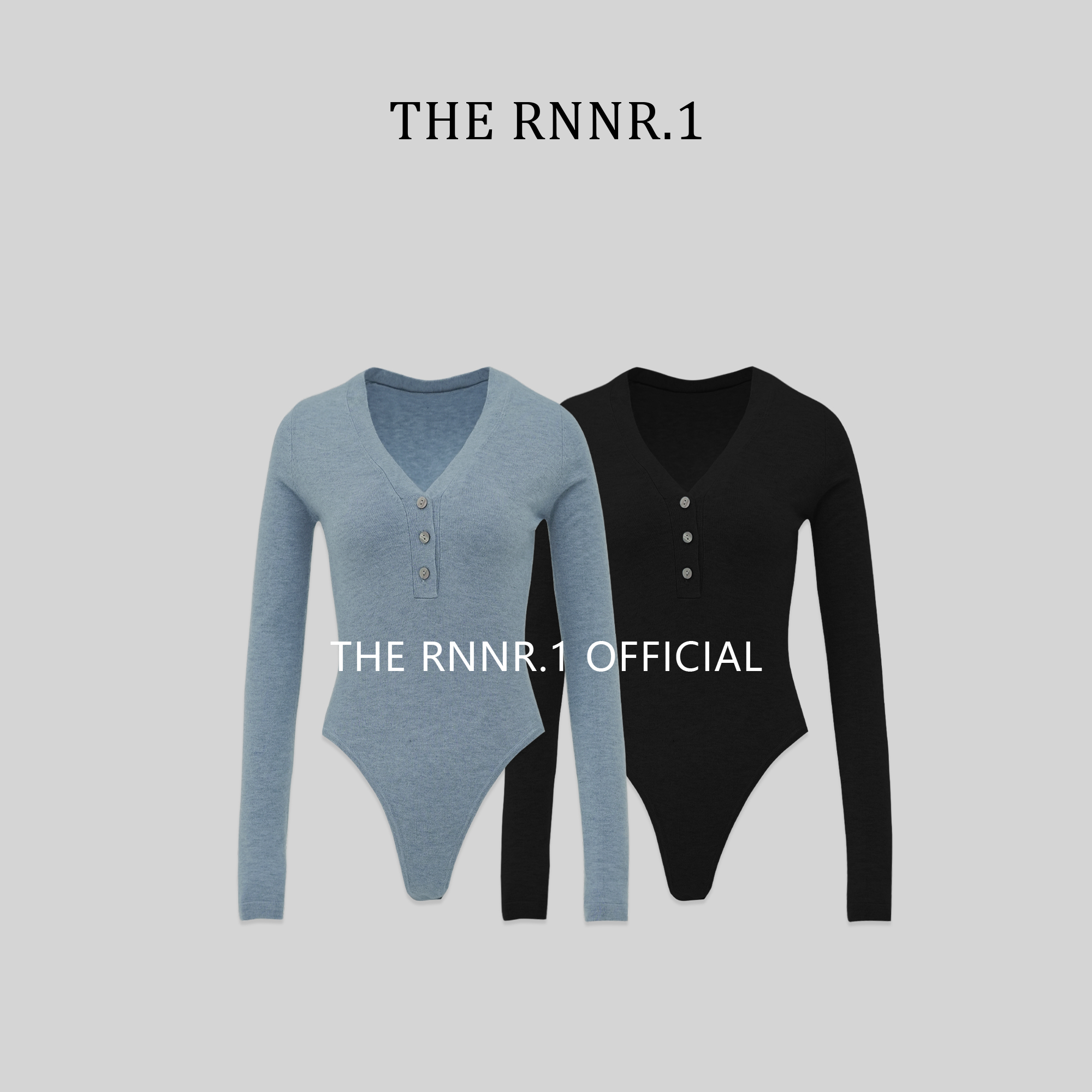 THE RNNR.1凯莉风 欧美 V领 羊毛连体衣