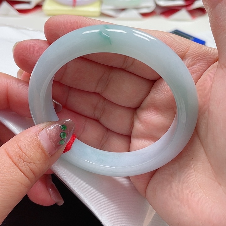 翡翠手镯未镶嵌缅甸翡翠手镯57圈